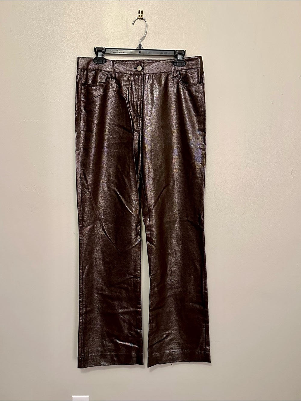 [Worth] Metallic Brown Straight Leg Pants (12)